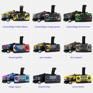 Colorful Camouflage Skin Set for SJRC F11 / F11S 4K Pro – Full Body PVC Stickers + Remote Control Decals
